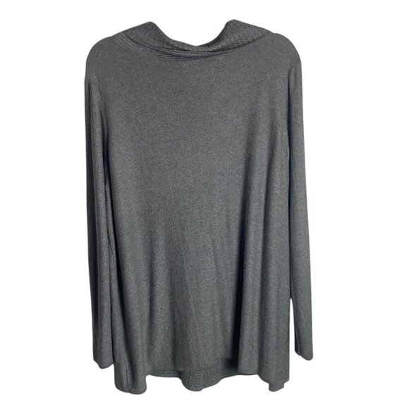 Soft Surroundings Size Petite Xl Miranda Sweater Grey Waffle Knit Wool Blend - Picture 2 of 8